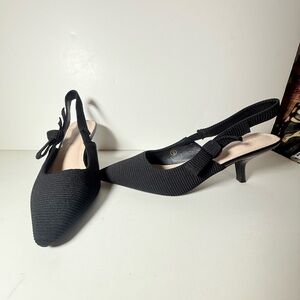 Elegant Black Slingback Heels